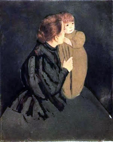  Mary Cassatt Peasant Mother and Child - Hand Painted Oil Painting