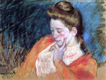  Mary Cassatt Portrait of a Young Woman - Hand Painted Oil Painting