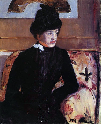  Mary Cassatt Portrait of Madame J (also known as Young Woman in Black) - Hand Painted Oil Painting