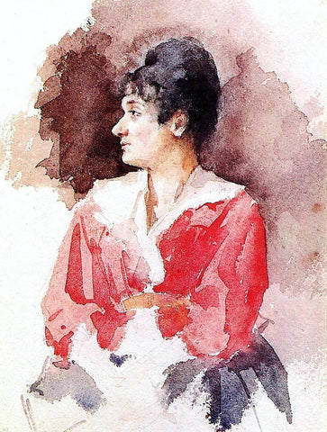  Mary Cassatt Profile of an Italian Woman - Hand Painted Oil Painting