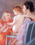  Mary Cassatt Sara Handing a Toy to the Baby - Hand Painted Oil Painting