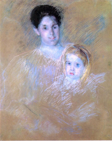  Mary Cassatt Smiling Mother with Sober-Faced Child - Hand Painted Oil Painting