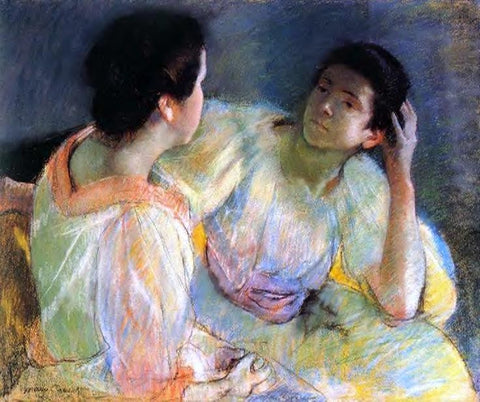  Mary Cassatt The Conversation - Hand Painted Oil Painting