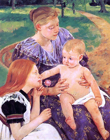  Mary Cassatt The Family - Hand Painted Oil Painting