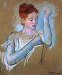  Mary Cassatt The Long Gloves - Hand Painted Oil Painting