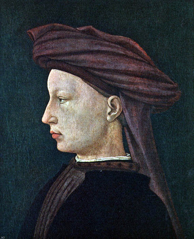  Masaccio Profile Portrait of a Young Man - Hand Painted Oil Painting