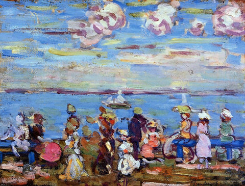  Maurice Prendergast Beach Scene No. 4 - Hand Painted Oil Painting