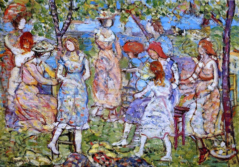  Maurice Prendergast Girls in the Park - Hand Painted Oil Painting