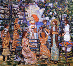  Maurice Prendergast Ladies in a Seaside Arbor - Hand Painted Oil Painting