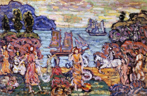  Maurice Prendergast On the Shore - Hand Painted Oil Painting