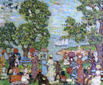  Maurice Prendergast Park Scene Near Bay - Hand Painted Oil Painting