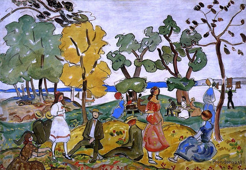  Maurice Prendergast Picnic - Hand Painted Oil Painting