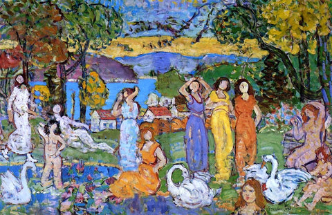  Maurice Prendergast The Picnic - Hand Painted Oil Painting