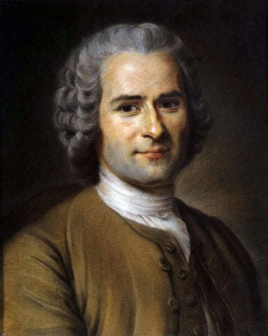  Maurice Quentin De La Tour Portrait of Jean-Jacques Rousseau - Hand Painted Oil Painting
