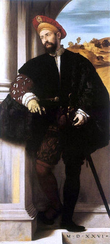  Moretto Da Brescia Portrait of a Gentleman - Hand Painted Oil Painting