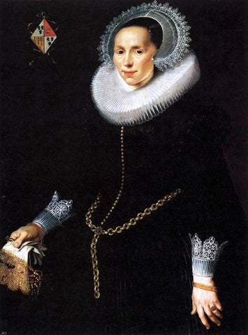  Nicolaes Eliasz Pickenoy Portrait of Johanna Le Maire - Hand Painted Oil Painting