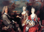  Nicolas De Largilliere The Artist and his Family - Hand Painted Oil Painting