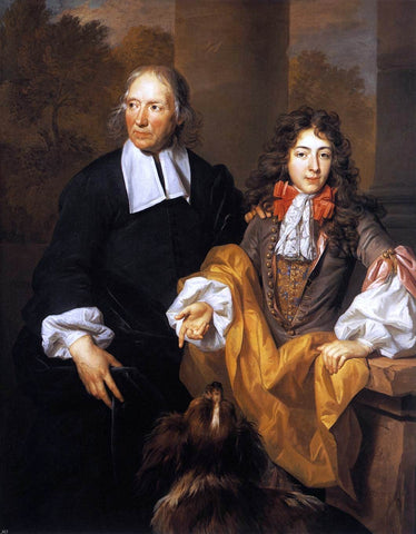  Nicolas De Largilliere Tutor and Pupil - Hand Painted Oil Painting