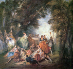  Nicolas Lancret Company in the Park - Hand Painted Oil Painting