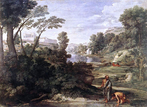  Nicolas Poussin Landscape with Diogenes - Hand Painted Oil Painting
