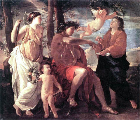  Nicolas Poussin The Inspiration of the Poet - Hand Painted Oil Painting
