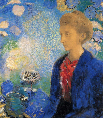  Odilon Redon Portrait of Madame de Demecy - Hand Painted Oil Painting