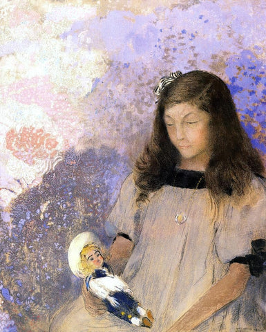  Odilon Redon Portrait of Simone Fayet - Hand Painted Oil Painting