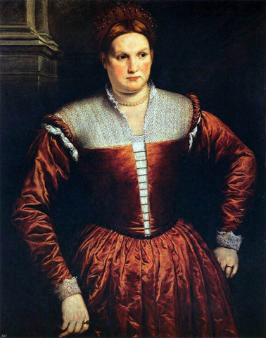  Paris Bordone Portrait of a Woman - Hand Painted Oil Painting