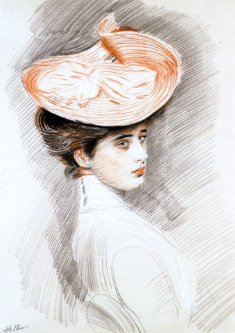  Paul Cesar Helleu Portrait of a Woman, Madame Helleu - Hand Painted Oil Painting