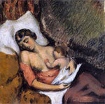  Paul Cezanne Hortense Breast Feeding Paul - Hand Painted Oil Painting