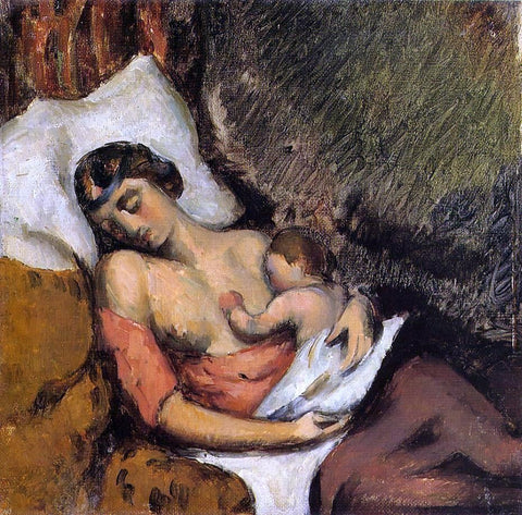  Paul Cezanne Hortense Breast Feeding Paul - Hand Painted Oil Painting