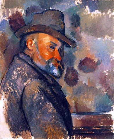  Paul Cezanne Self Portrait in a Felt Hat - Hand Painted Oil Painting