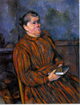  Paul Cezanne Woman in a Red Striped Dress - Hand Painted Oil Painting