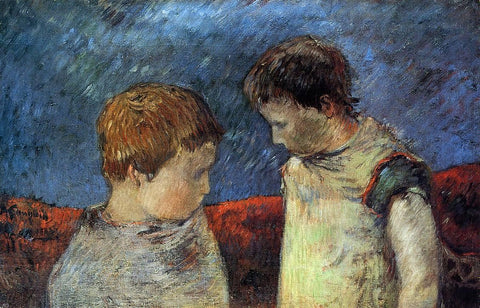  Paul Gauguin Aline Gauguin and One of Her Brothers - Hand Painted Oil Painting