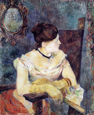  Paul Gauguin Madame Mette Gauguin in an Evening Dress - Hand Painted Oil Painting