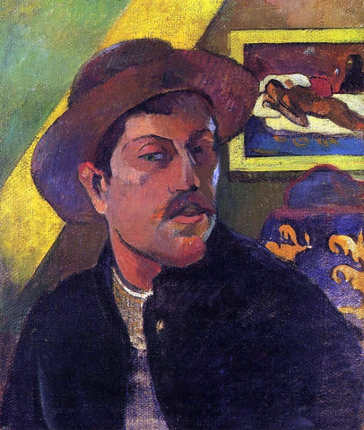  Paul Gauguin Self Portrait with Hat - Hand Painted Oil Painting