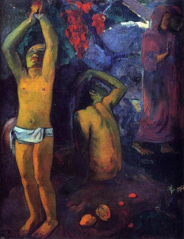  Paul Gauguin Tahitian Man with His Arms Raised - Hand Painted Oil Painting