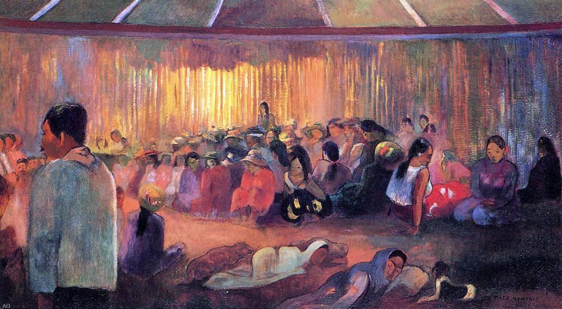 Paul Gauguin Te Rare Hymenee (also known as The House of Hymns) Oil ...