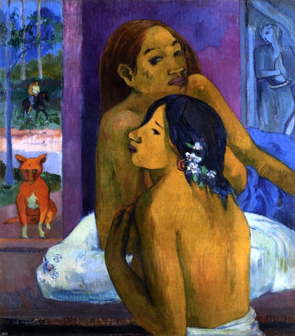  Paul Gauguin Two Women (also known as Flowered Hair) - Hand Painted Oil Painting