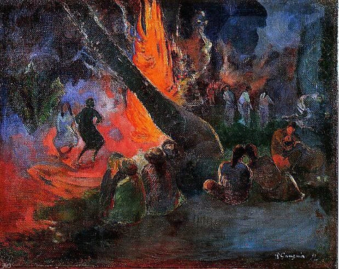  Paul Gauguin Upaupa (also known as Fire Dance) - Hand Painted Oil Painting
