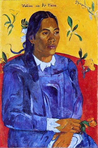  Paul Gauguin Vahine no te Tiare (also known as Woman with a Flower) - Hand Painted Oil Painting