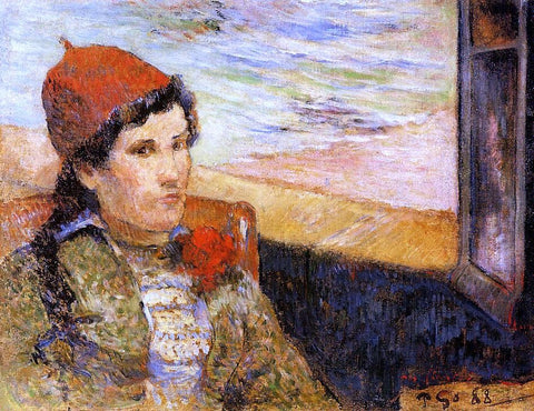  Paul Gauguin Young Woman at a Window - Hand Painted Oil Painting