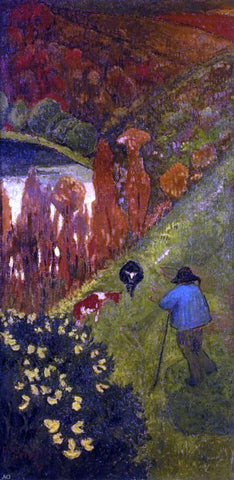  Paul Serusier Shepherd in the Valley of Chateauneuf - Hand Painted Oil Painting