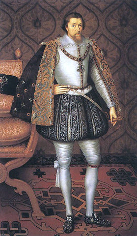  Paulus Van Somer King James I of England - Hand Painted Oil Painting