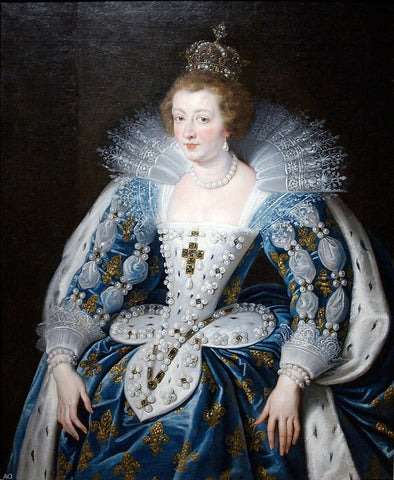 Peter Paul Rubens Anna of Austria, Queen of France, Mother of King Louis XIV - Hand Painted Oil Painting