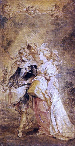  Peter Paul Rubens The Marriage of Henri IV of France and Marie de Medicis - Hand Painted Oil Painting