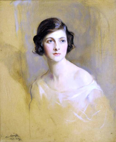  Philip Alexius De Laszlo Lady Rachel Cavendish, Later Viscountess Stuart of Findhorn - Hand Painted Oil Painting