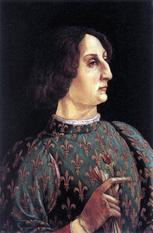  Piero Del Pollaiuolo Portrait of Galeazzo Maria Sforza - Hand Painted Oil Painting