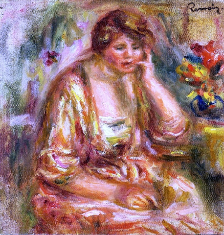  Pierre Auguste Renoir Andree in a Pink Dress - Hand Painted Oil Painting