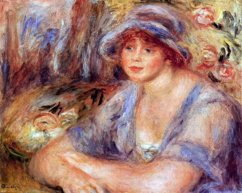  Pierre Auguste Renoir Andree in Blue (also known as Andree Heurschling) - Hand Painted Oil Painting